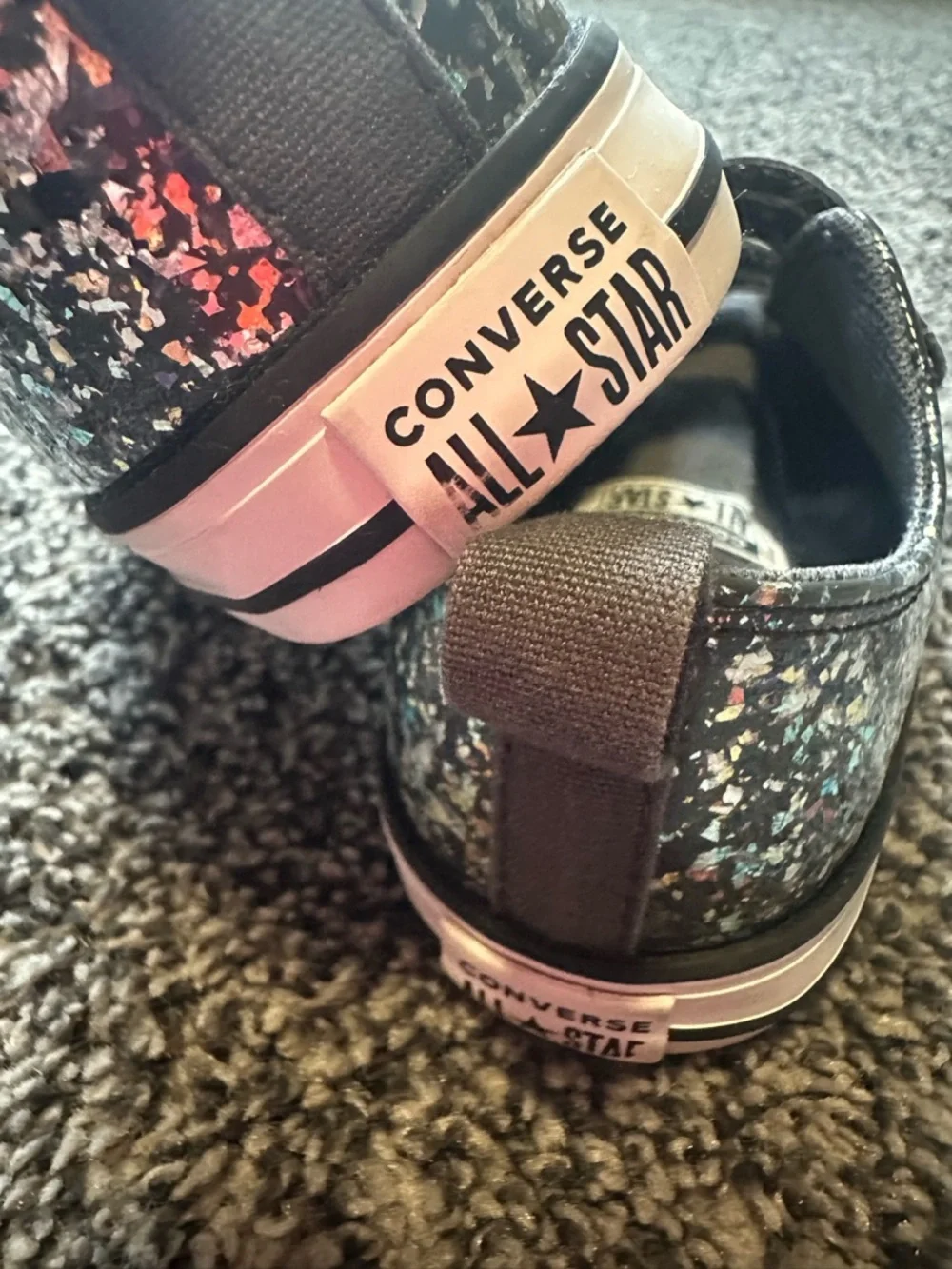 Toddler Converse Chuck Taylor All Star Easy On Low Glitter Size 10